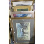 A QUANTITY OF PICTURES including watercolours, oils, etc (a lot) Condition Report:Available upon