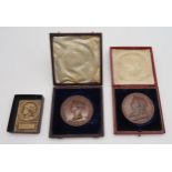 VICTORIA BRONZE DIAMOND JUBILEE MEDALLION, cased, 1863 bronze Science and Art award medallion to