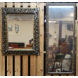 A lot of two gilt gesso framed wall mirrors (2) Condition Report:Available upon request