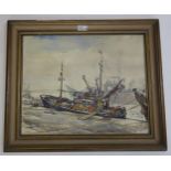 GEORGE CAMERON FOLEY (SCOTTISH b.FALKIRK 1910) FIVE LARGE WORKS in oil and watercolour depicting