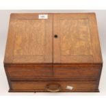 AN EDWARDIAN OAK STATIONERY BOX 38cm wide Condition Report:Available upon request