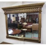 A 20th century gilt framed over mantle mirror, 85cm high x 103cm wide Condition Report:Available