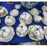 A Paragon Rockingham pattern teaset comprising twelve cups, saucers, plates, milk jug, two sugar