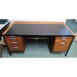 A 20th century desk, 70cm high x 152cm wide x 75cm deep Condition Report:Available upon request