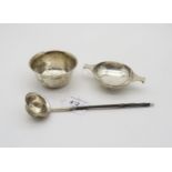 A silver bowl by Roberts & Belk, Sheffield 1930, a silver quaich, by George & John Morgan, Glasgow