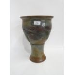 A studio pottery planter on attached stand Condition Report:Available upon request