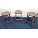 A lot of eleven 20th century circular topped stools (11) Condition Report:Available upon request