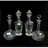 A pair of Waterford decanters and two further decanters Condition Report:Available upon request