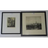 NINE VARIOUS BRITISH ETCHINGS comprising;Maxwell, Houston, Burns, Sweet, (9) Condition Report: