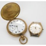 A 9ct gold gents Garrard Automatic watch hallmarked London 1968, diameter 3.4cm, weight 34.2gms,