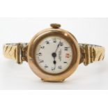 A 9ct gold vintage ladies watch Condition Report:Available upon request