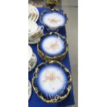 A Limoges dessert service, with plates and a tazza Condition Report:Available upon request