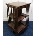 A 20th century mahogany revolving bookcase Condition Report:Available upon request