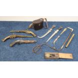 A mixed box lot of reproduction flintlock pistols, daggers etc Condition Report:Available upon