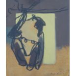 PASCALE RENTSCH   MONKEY  Oil on canvas, signed lower right, dated (19)99, 28 x 24cm  Inscribed