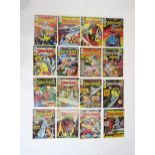 A collection of comics including American Marvel Captain Falcon 150, The Mighty Thor 195, The