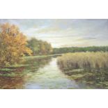 FR BAAYENS River landscape, signed, oil on canvas, 60 x 90cm Condition Report:Available upon