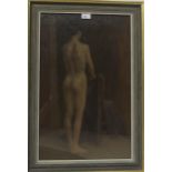 SCOTTISH SCHOOL  NUDE FIGURE Oil on canvas, 62 x 39cm  Inscribed 'W Baillie' verso Condition