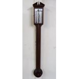 A 20th century mahogany cased barometer/thermometer, 97cm high and a 20th century child's chair (