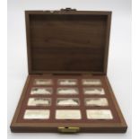 A cased set of Birmingham Mint Royal Palaces Silver Ingots, Birmingham 1976, 384gms Condition