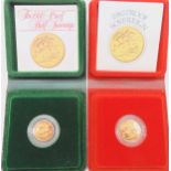 A gold sovereign 1980 and a half gold sovereign 1980 Condition Report:Available upon request
