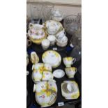 Grafton China teaset, Paragon Enchantment coffee set. Hammersley dishes, Royal Crown Derby milk