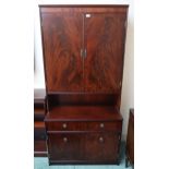 A 20th century mahogany Beresford & Hicks wall unit, 193cm high x 92cm wide x 45cm deep Condition