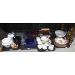 A Wedgwood Daisy Makeig Jones dragon lustre bowl, Z4824, two Limoges dishes, Ironstone plates and