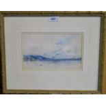 JAMES KAY Boats on the Clyde, signed, watercolour, 15 x 24cm Condition Report:Available upon
