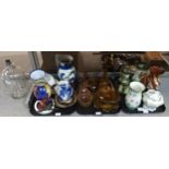 Amber glass dressing table set, assorted decorative ceramics etc Condition Report:Not available