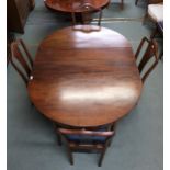A 19th century mahogany D end dining table and six tapestry seated dining chairs (7) Condition