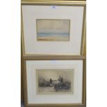 P MACGREGOR WILSON RSW Arran, signed, watercolour, 16 x 24cm and ROBERTSON Tower Bridge, London,