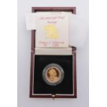 A 1992 gold sovereign in presentation case, certificate number 1468 Condition Report:Available
