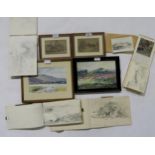 H OVERTON JONES Group of sketch books and drawings (a lot) Condition Report:Available upon request