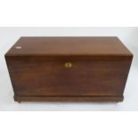 A 20th century mahogany blanket chest, 48cm high x 92cm wide x 41cm deep Condition Report: