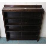 A 20th century mahogany open bookcase, 102cm high x 92cm wide x 22cm deep Condition Report:Available