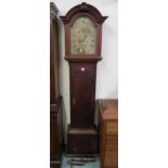 A 19th century mahogany cased Chas Lunan Aberdeen grandfather clock with brass face with