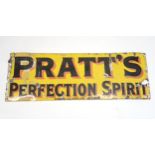 AUTOMOBILIA A Pratt's Perfection Spirit enamel advertising sign, 131cm x 46cm Condition Report: