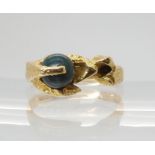 A BJORN WECKSTROM FOR LAPPONIA RING in 18k gold, with the Lapponia stamp, BW for Bjorn Weckstrom, no