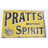 AUTOMOBILIA PRATT'S MOTOR SPIRIT ENAMEL ADVERTISING SIGN Condition Report:Available upon request