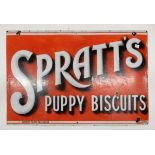 SPRATT'S PUPPY BISCUITS Enamel advertising sign, 75cm x 50cm Condition Report:Available upon