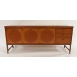 A MID 20TH CENTURY TEAK NATHAN CIRCLES SIDEBOARD