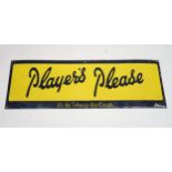 PLAYER'S PLEASE IT'S THE TOBACO THAT COUNTS Enamel advertising sign 90cm x 31cm Condition Report: