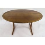 A MID 20TH CENTURY DANISH TEAK GEORG PETERSEN MOBELFABRIK FOR SELECTFORM CIRCULAR DROP SIDE DINING