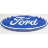 AUTOMOBILIA A large Ford car showroom backlit advertising sign 2.1m in length by 0.9 m in height