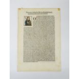 COLOGNE CHRONICLE Cronica van der hilliger Stat van Coelle, printed page, 31 x 21cm, two other
