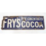 FRY'S PURE CONCENTRATED COCOA Enamel advertising sign, 90cm x 31cm Condition Report:Available upon