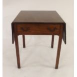 A GEORGIAN MAHOGANY DROP END SCRIBES DESK