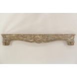 A LOUIS XV/XVI CARVED MARBLE MANTLEPIECE LINTEL