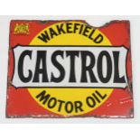 AUTOMOBILIA CASTROL OIL Wakefield enamel advertising sign 50cm x 41cm Condition Report:Available